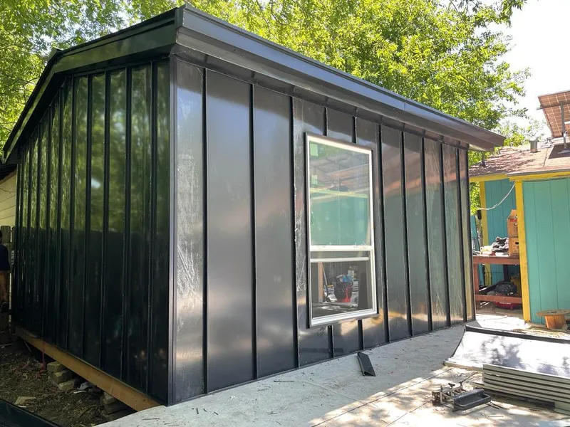 Black standing seam metal wall panels for Metal Roof Installation in Red Bluff